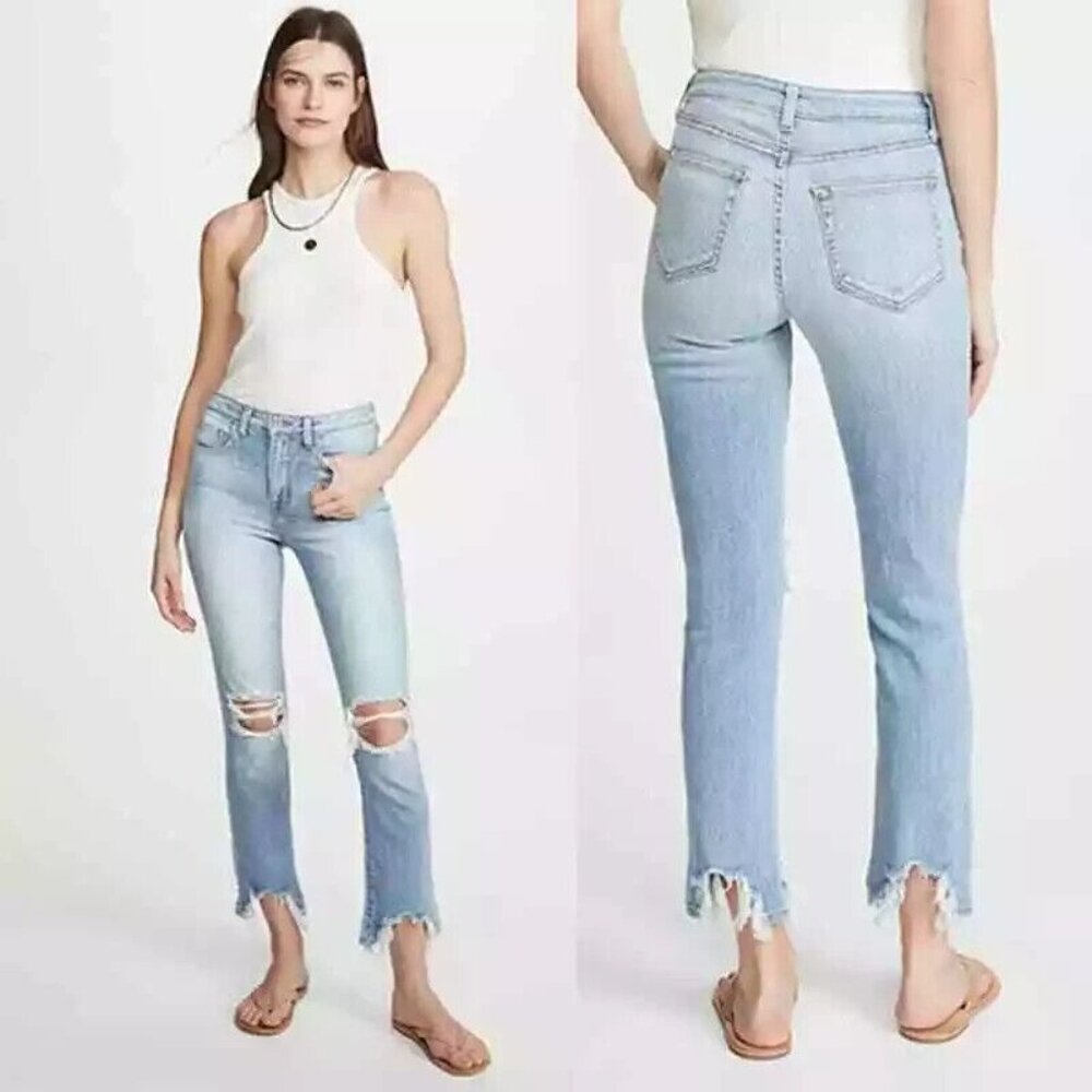 L'AGENCE High Line High Rise Skinny Distressed Jeans Vintage Destruct Size 24